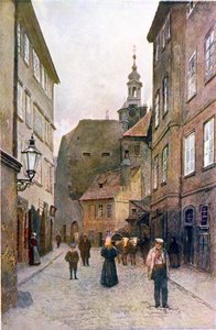 Kozna Ulicka, Prag, illustration fra 